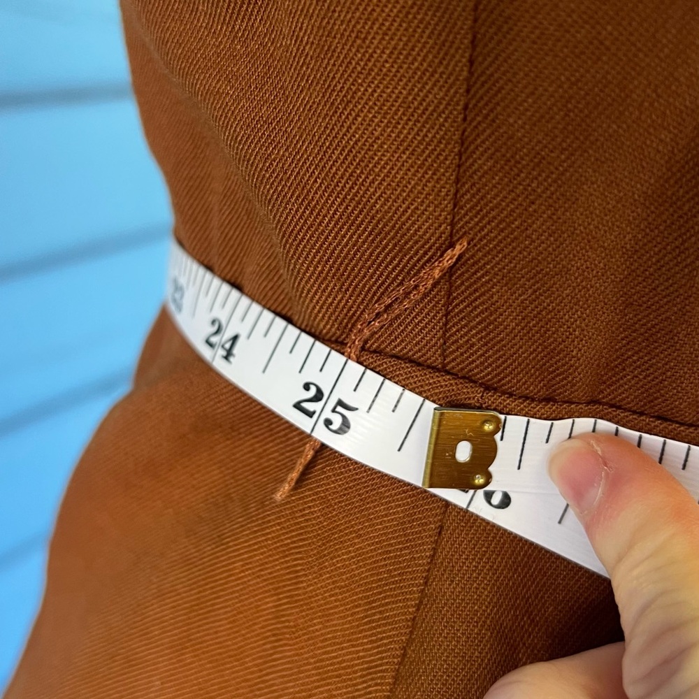 Vintage 1960’s Handmade Brown Sleeveless Button-Down Dress - Picture 5 of 5
